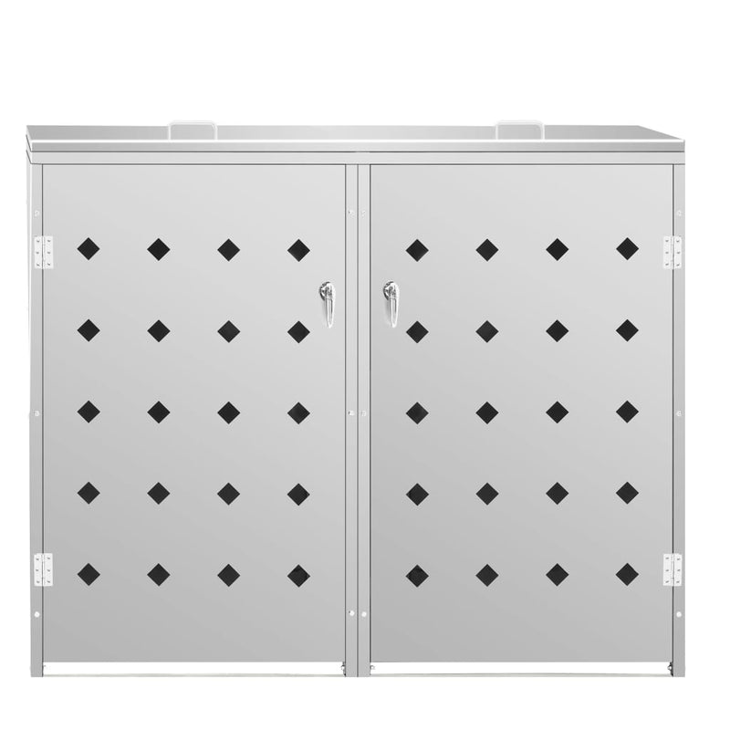Load image into Gallery viewer, VidaXL Containerberging dubbel 240 L roestvrij staal
