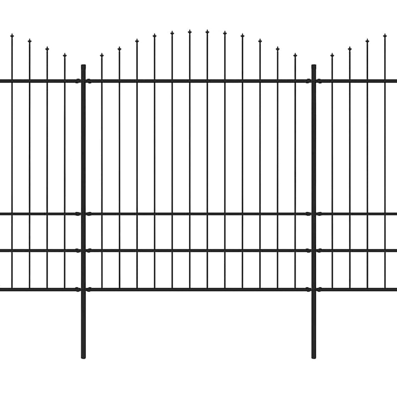 ギャラリービューアに画像をロードする, Vidaxl tuinhek met speerpunt staal 359x200 cm zwart
