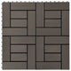 VidaXL 22 st Terrastegels 30x30 cm 2 m² HKC donkerbruin