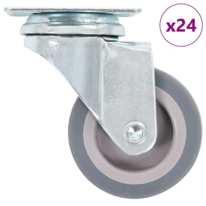 Vidaxl 24 st zwenkwielen 50 mm