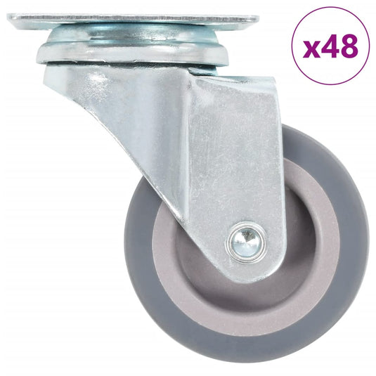 Vidaxl 48 st zwenkwielen 50 mm