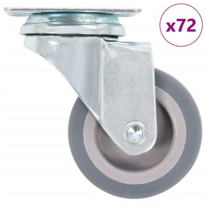 Vidaxl 72 st zwenkwielen 50 mm