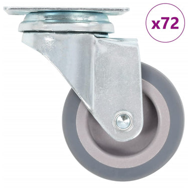 Vidaxl 72 st zwenkwielen 50 mm