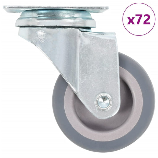 Vidaxl 72 st zwenkwielen 50 mm