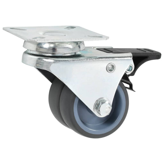 Vidaxl 12 st zwenkwielen dubbel 50 mm