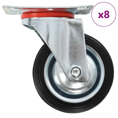 Vidaxl 8 st zwenkwielen 75 mm