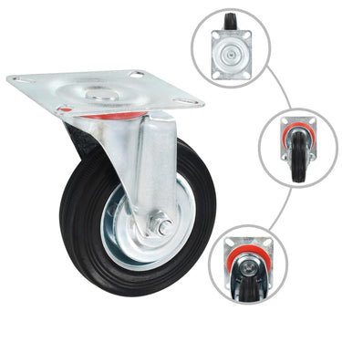 Vidaxl 32 st zwenkwielen 100 mm