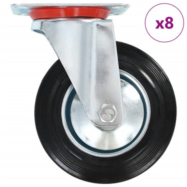 Vidaxl 8 st zwenkwielen 160 mm