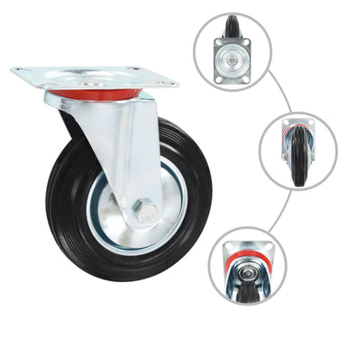 Vidaxl 12 st zwenkwielen 160 mm