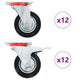 Vidaxl 24 st zwenkwielen 100 mm
