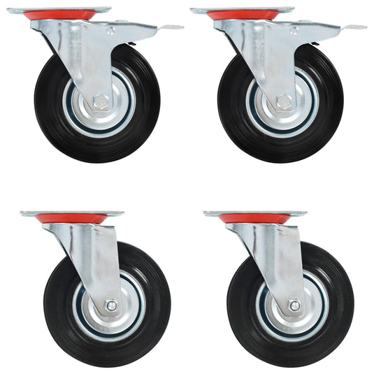 Vidaxl 12 st zwenkwielen 125 mm