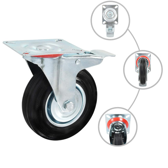 Vidaxl 16 st zwenkwielen 125 mm