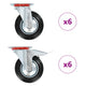 Vidaxl 12 st zwenkwielen 160 mm