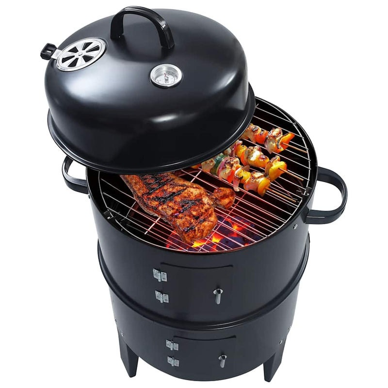 Load image into Gallery viewer, Vidaxl houtskoolroker barbecue-grill 3-in-1 40x80 cm

