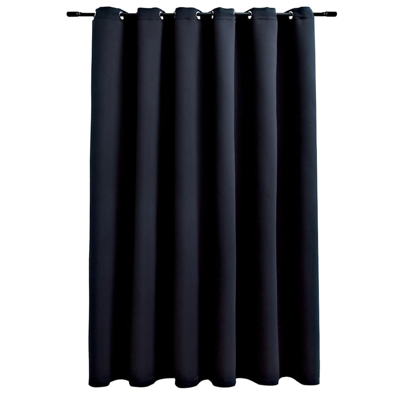 Load image into Gallery viewer, Vidaxl gordijn verduisterend met metalen ringen 290x245 cm zwart
