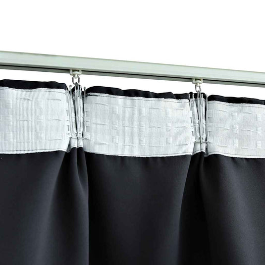 Vidaxl gordijnen verduisterend met haken 2 st 140x245 cm zwart