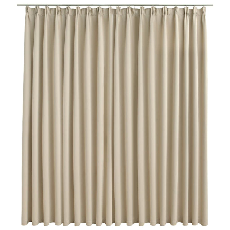 Load image into Gallery viewer, Vidaxl gordijn verduisterend met haken 290x245 cm beige
