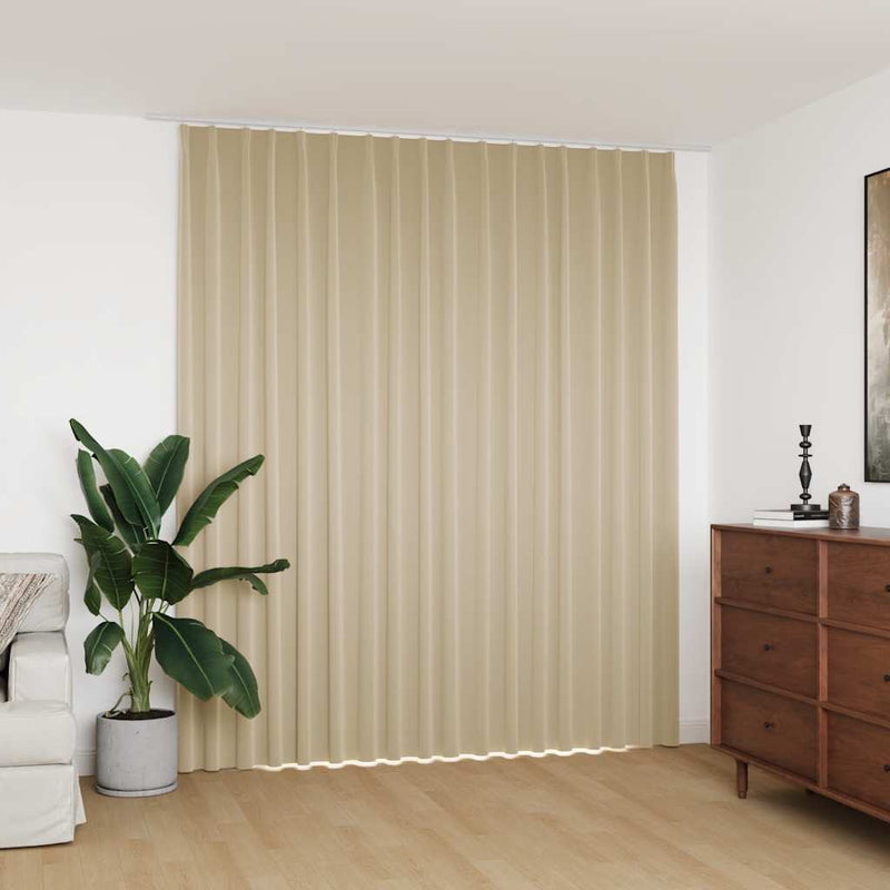 Load image into Gallery viewer, Vidaxl gordijn verduisterend met haken 290x245 cm beige
