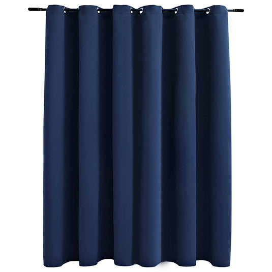 Vidaxl gordijn verduisterend met metalen ringen 290x245 cm blauw