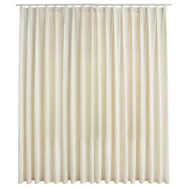 Vidaxl gordijn verduisterend met haken 290x245 cm fluweel crème