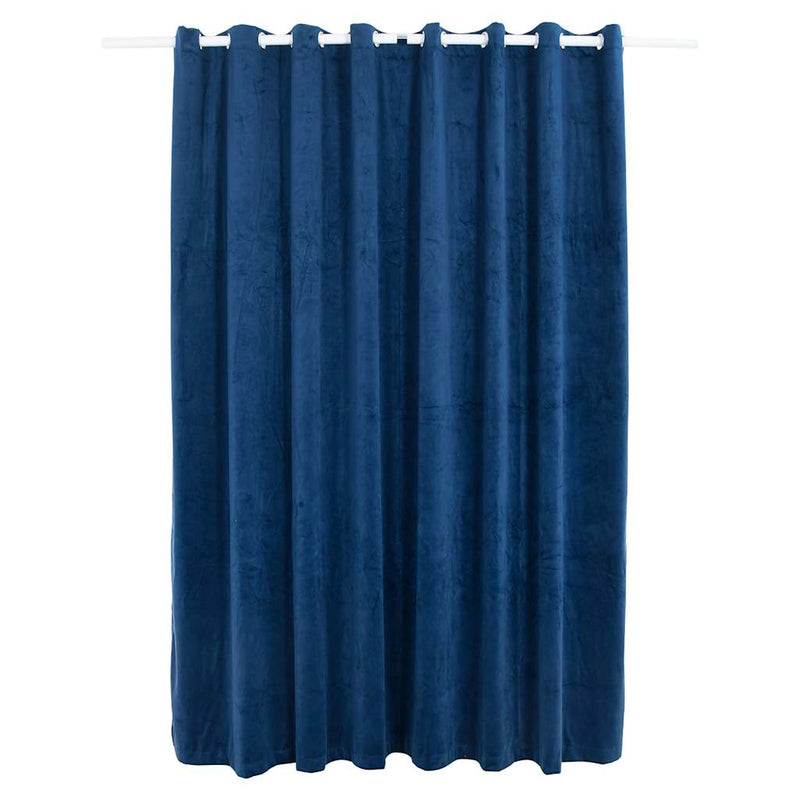 Afbeelding laden in galerijviewer, Vidaxl gordijn verduisterend met ringen 290x245 cm fluweel blauw
