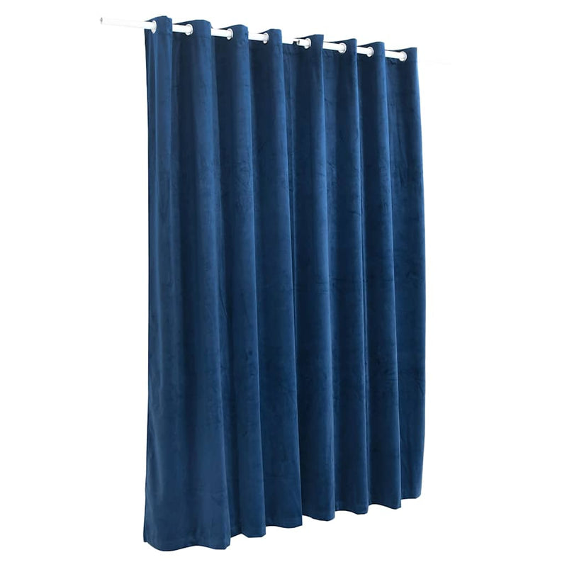 Afbeelding laden in galerijviewer, Vidaxl gordijn verduisterend met ringen 290x245 cm fluweel blauw
