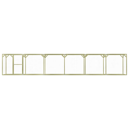 VidaXL Kippenhok 1,5x9x1,5 m geïmpregneerd grenenhout