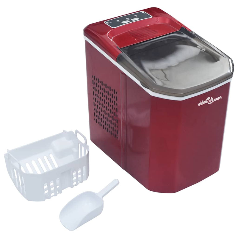 Load image into Gallery viewer, Vidaxl ijsblokjesmachine 1,4 l 15 kg 24 u rood
