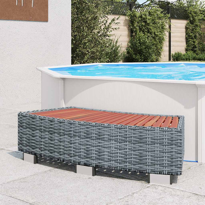 Load image into Gallery viewer, Vidaxl spatrap 92x45x25 cm poly rattan grijs
