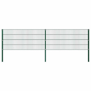 Vidaxl schuttingpaneel met palen ijzer 349x80 cm groen