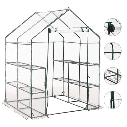 Vidaxl tuinkas met 8 schappen 143x143x195 cm