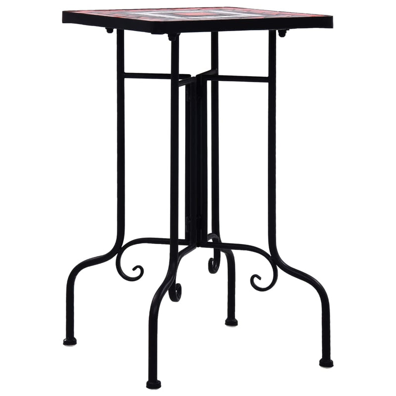 Load image into Gallery viewer, Vidaxl bijzettafel mozaïek keramiek terracottakleurig en wit
