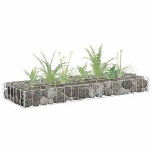 Vidaxl gabion plantenbak verhoogd 90x30x10 cm gegalvaniseerd staal