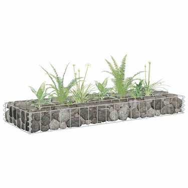 Vidaxl gabion plantenbak verhoogd 90x30x10 cm gegalvaniseerd staal