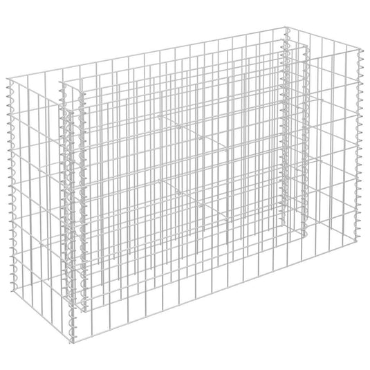 VidaXL Gabion plantenbak verhoogd 90x30x60 cm gegalvaniseerd staal