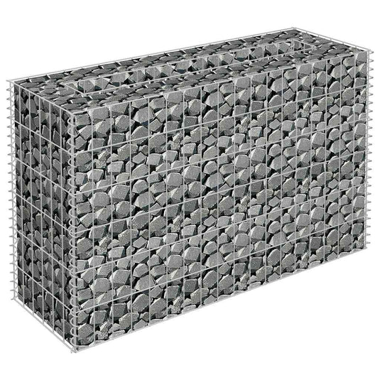 Vidaxl gabion plantenbak verhoogd 90x30x60 cm gegalvaniseerd staal