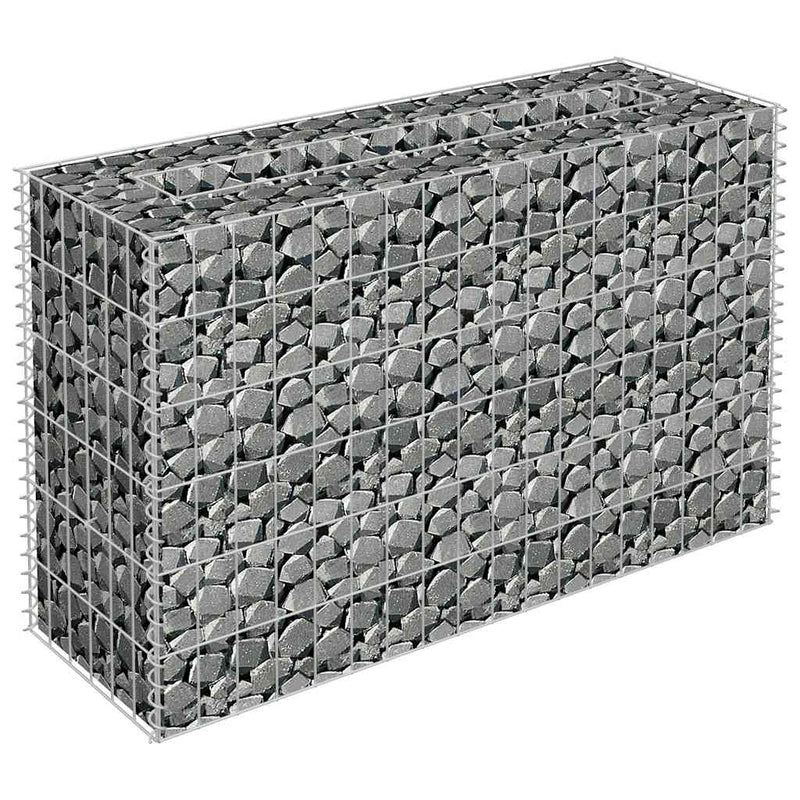Load image into Gallery viewer, VidaXL Gabion plantenbak verhoogd 90x30x60 cm gegalvaniseerd staal
