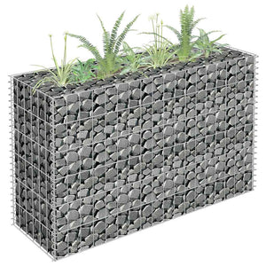 Vidaxl gabion plantenbak verhoogd 90x30x60 cm gegalvaniseerd staal