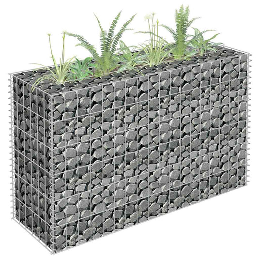 Vidaxl gabion plantenbak verhoogd 90x30x60 cm gegalvaniseerd staal