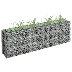 Vidaxl gabion plantenbak verhoogd 180x30x60 cm gegalvaniseerd staal