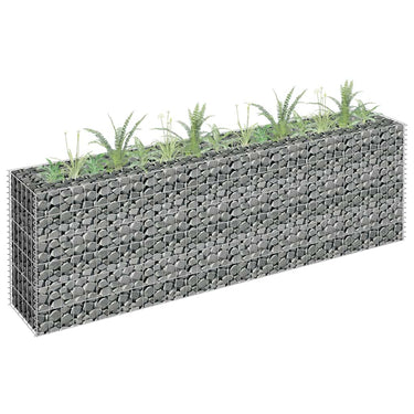 Vidaxl gabion plantenbak verhoogd 180x30x60 cm gegalvaniseerd staal