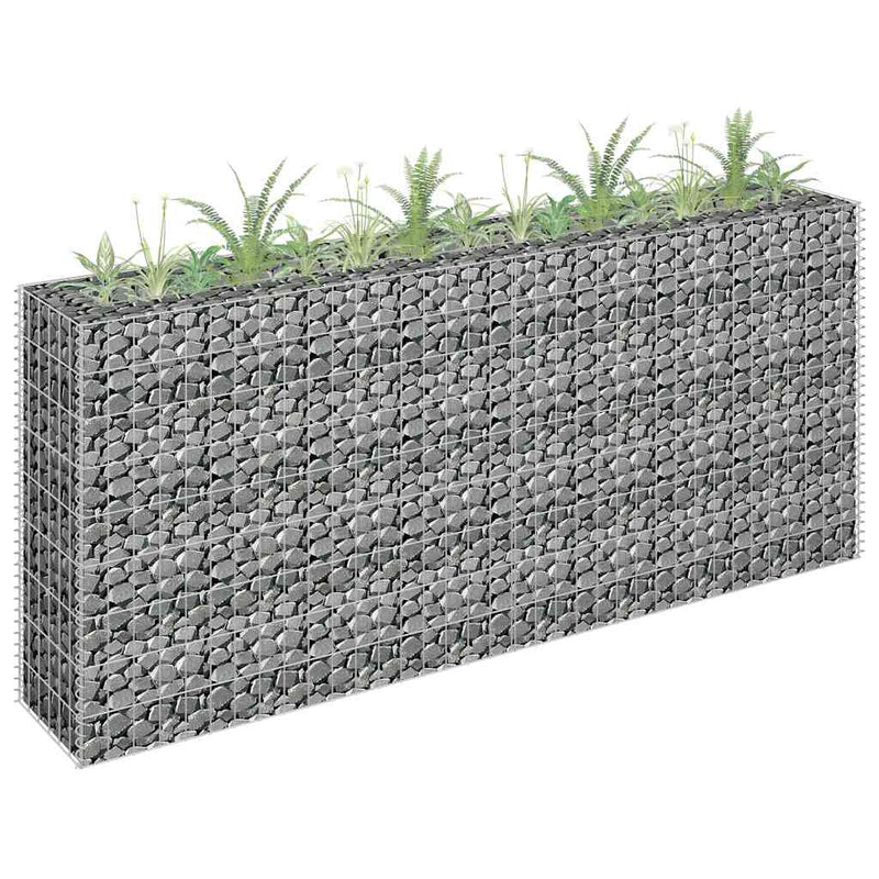 Load image into Gallery viewer, VidaXL Gabion plantenbak verhoogd 180x30x90 cm gegalvaniseerd staal
