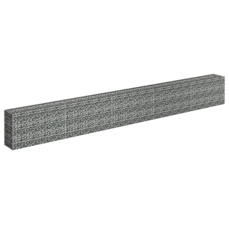 Load image into Gallery viewer, VidaXL Gabion plantenbak verhoogd 450x30x60 cm gegalvaniseerd staal
