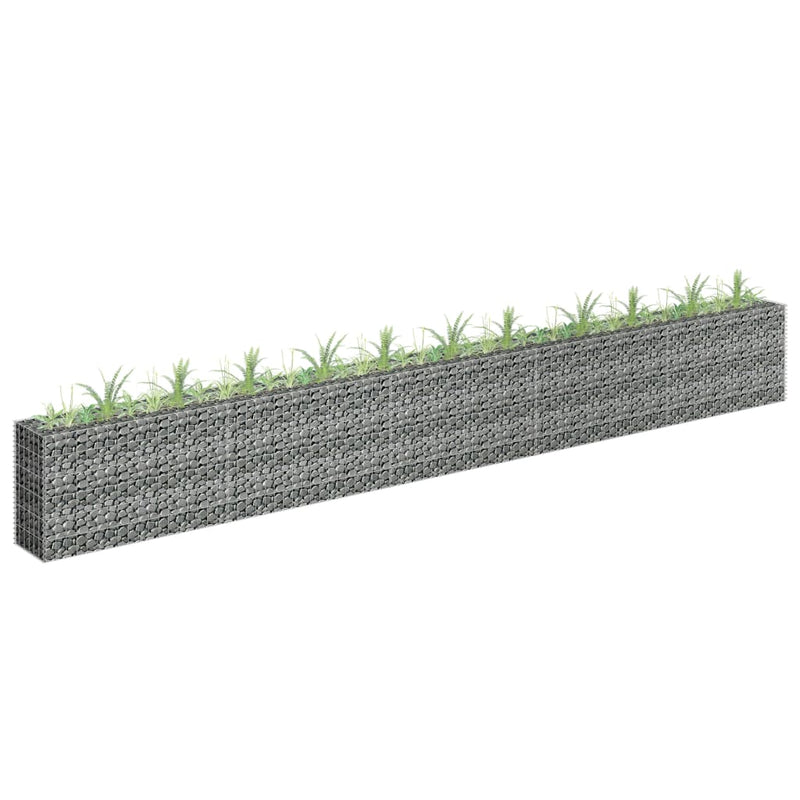 Load image into Gallery viewer, VidaXL Gabion plantenbak verhoogd 450x30x60 cm gegalvaniseerd staal
