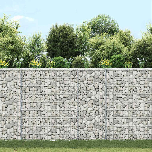 Vidaxl gabion plantenbak trapezium 80x20x100 cm gegalvaniseerd staal