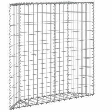 Vidaxl gabion plantenbak trapezium 100x20x100 cm gegalvaniseerd staal
