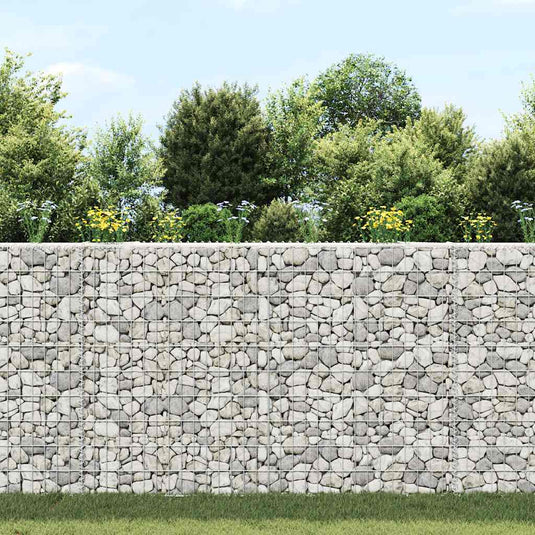 Vidaxl gabion plantenbak trapezium 150x20x100 cm gegalvaniseerd staal