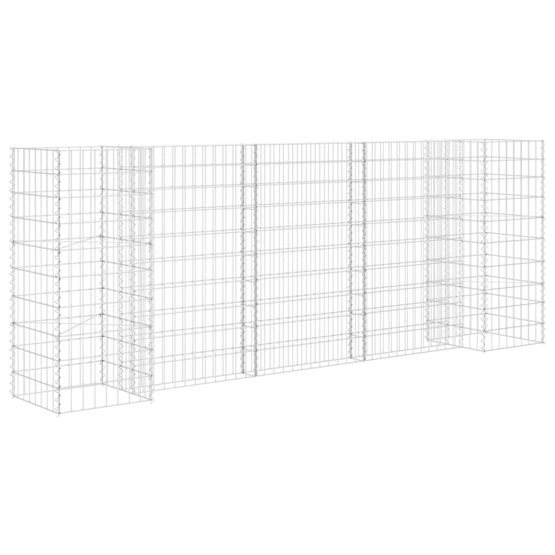 Load image into Gallery viewer, Vidaxl gabion plantenbak h-vormig 260x40x100 cm staaldraad
