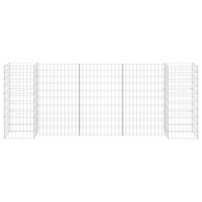 Load image into Gallery viewer, Vidaxl gabion plantenbak h-vormig 260x40x100 cm staaldraad
