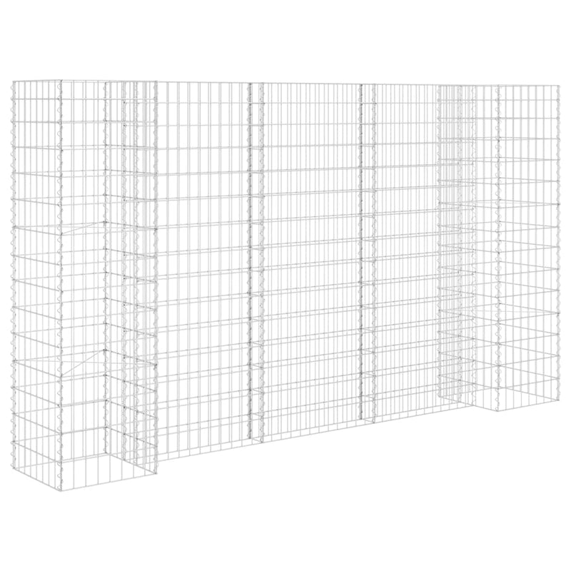 Load image into Gallery viewer, VidaXL Gabion plantenbak H-vormig 260x40x150 cm staaldraad
